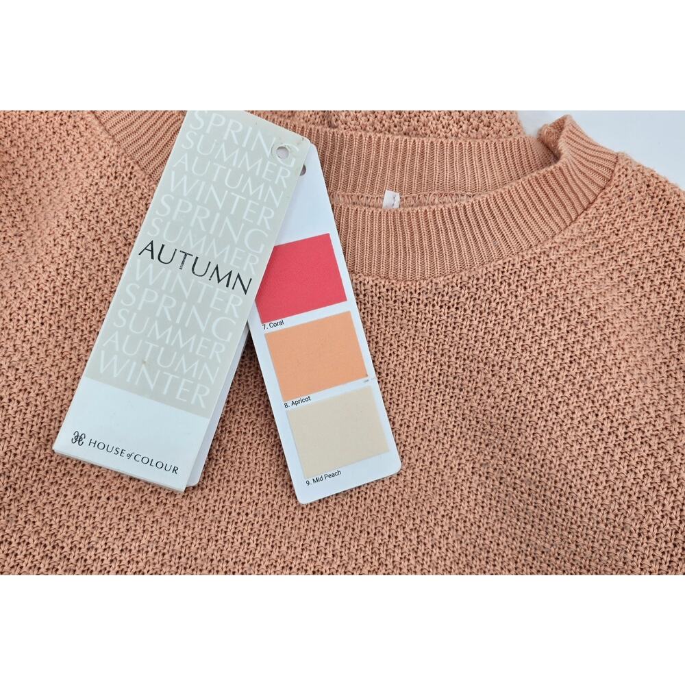 Unknown Brand:‎ Peach Knit Cropped Sweater - Picture 4 of 5